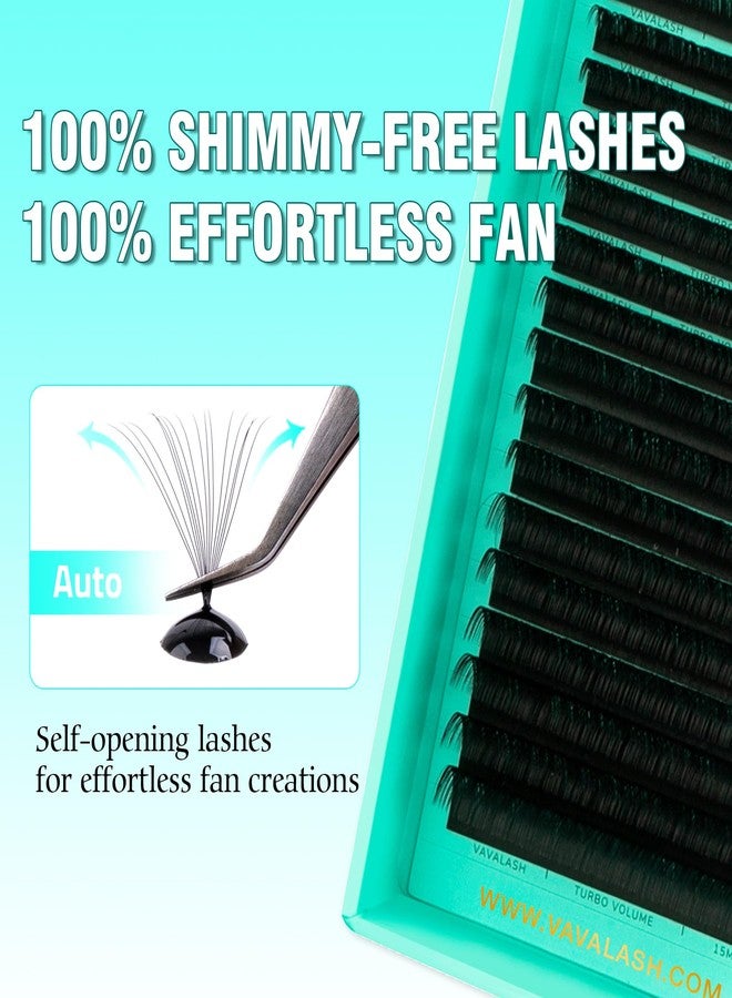 VAVALASH Shimmy-free Lashes Extenisons Self Fanning Eyelash Extensions 0.03 0.05 Turbo Volume Lashes C/CC/D Curl 8-15mm Mixed True Matte Black Lash Extensions Professional VolumeEyelashes (0.03-D-8-15mm) - Image 4